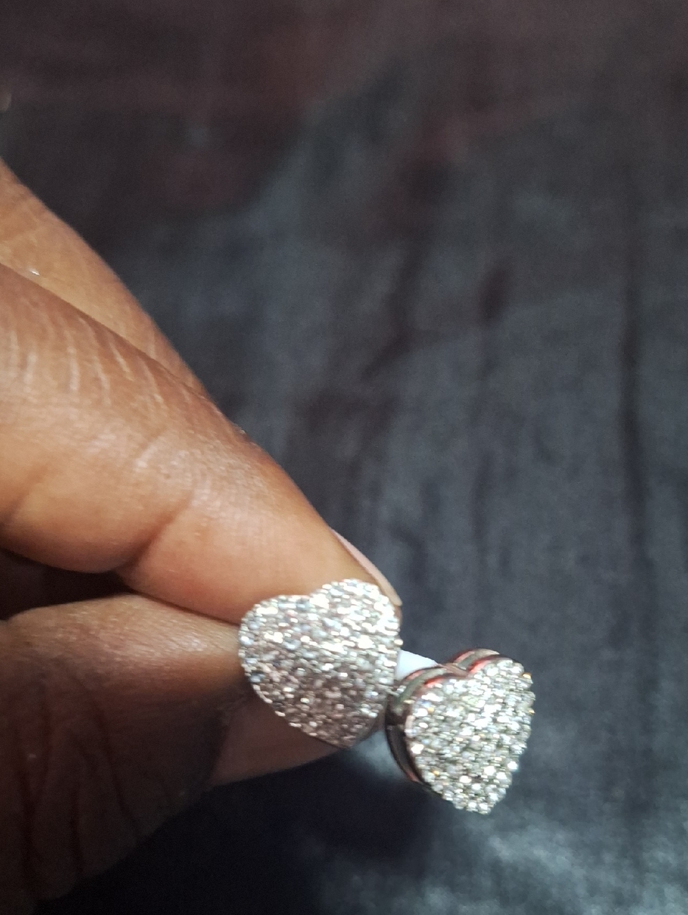 Silver Heart Pavé Stud Earrings - Sparkling Silver Women’s Jewelry